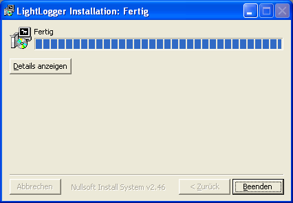 LightLogger Keylogger Installation vollständig