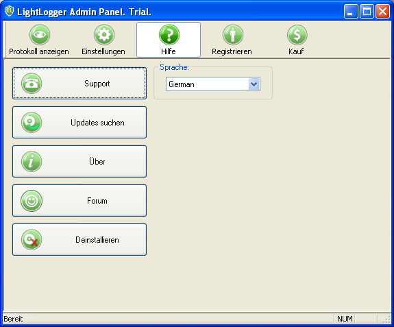 LightLogger Keylogger Hilfe