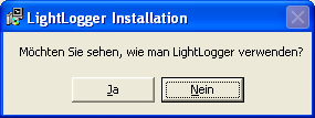 LightLogger Keylogger Bedienungsdialog