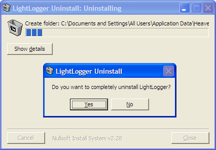 LightLogger Keylogger Deinstallation