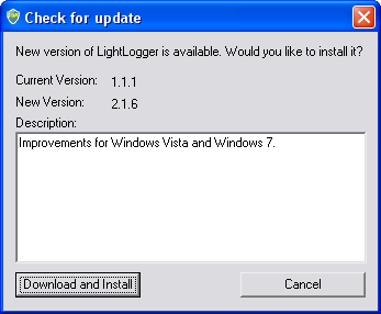 LightLogger Keylogger Nach Updates suchen