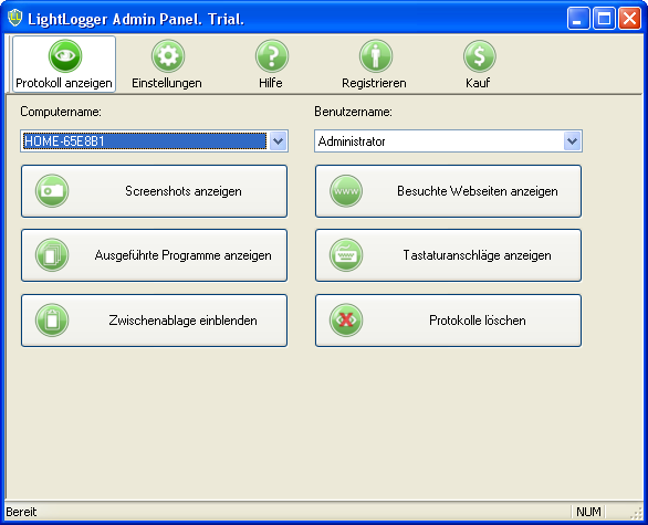 LightLogger Log View Tab